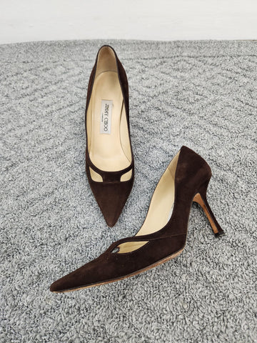 Suede Cutout Heels Size 37.5