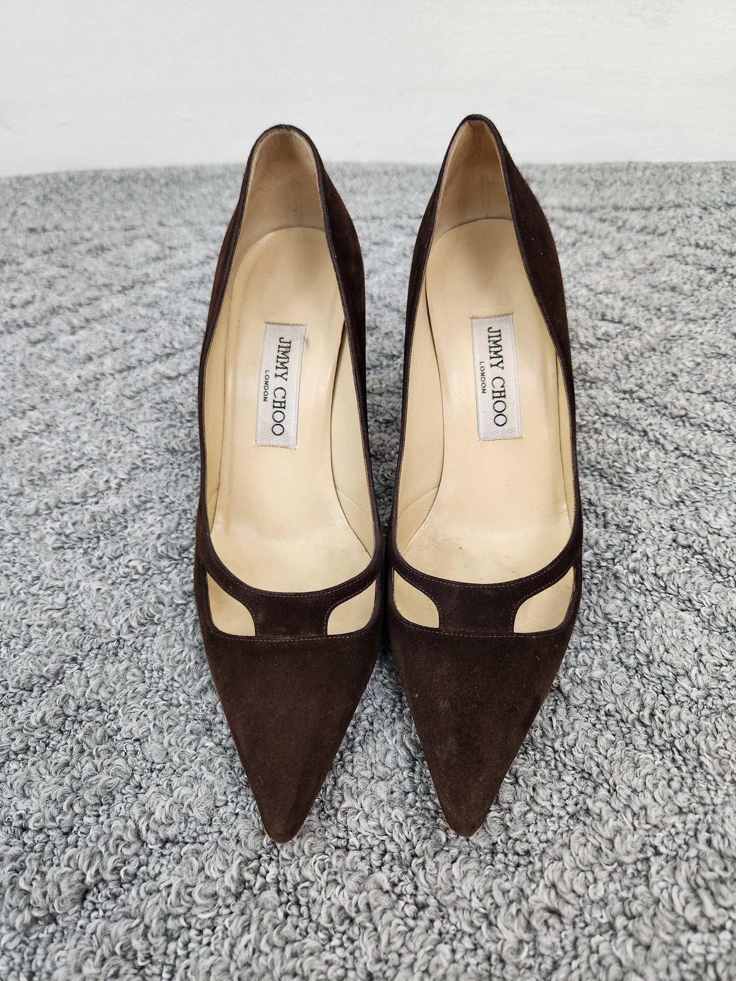 Suede Cutout Heels Size 37.5
