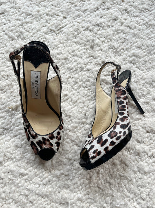 Nova Calfhair Slingback Pumps Size 37