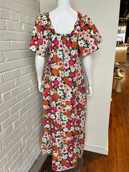 Floral Square Neck Dress Size Small