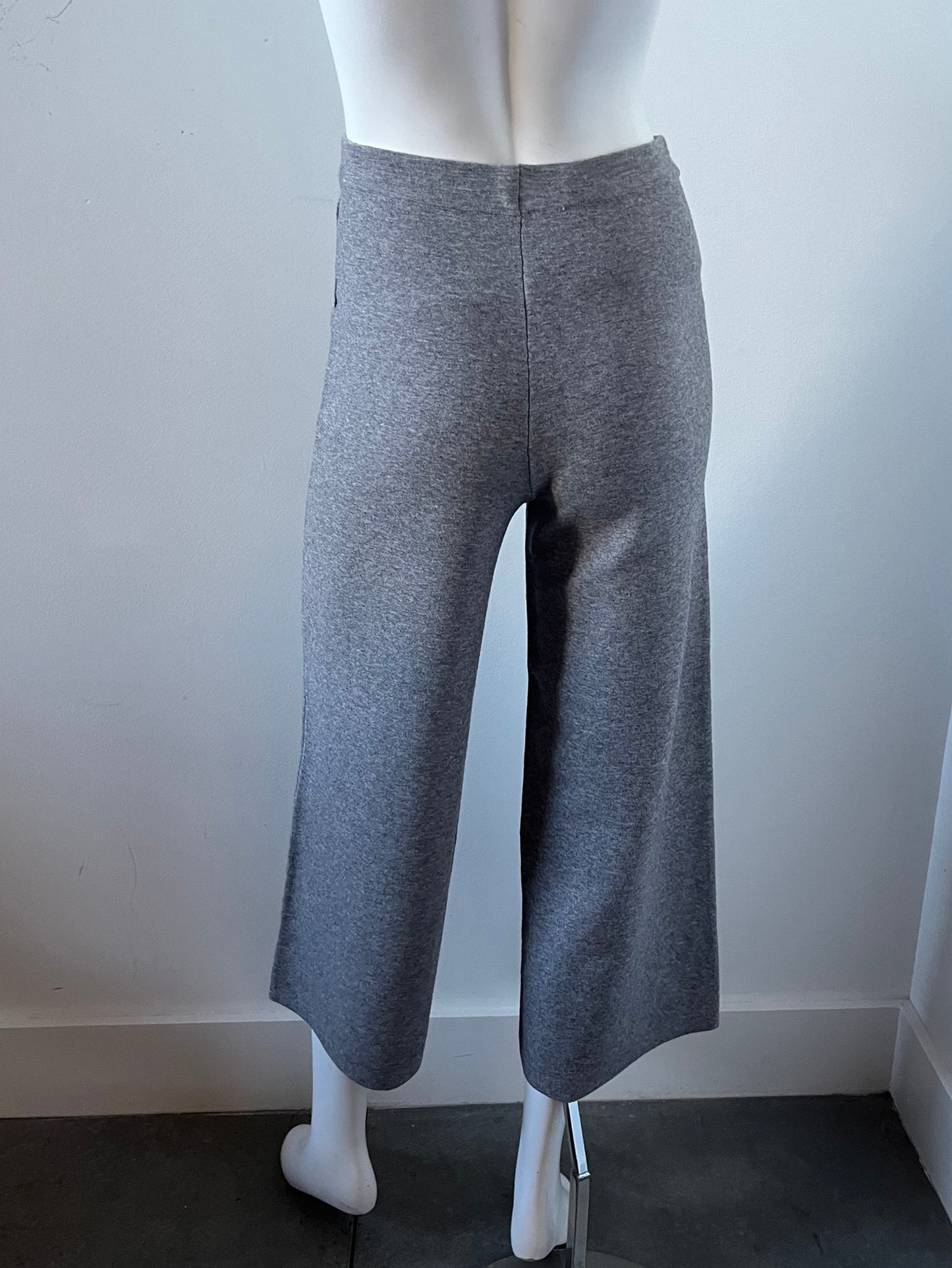 Wool Blend Solid Wide Leg Pants Size Small