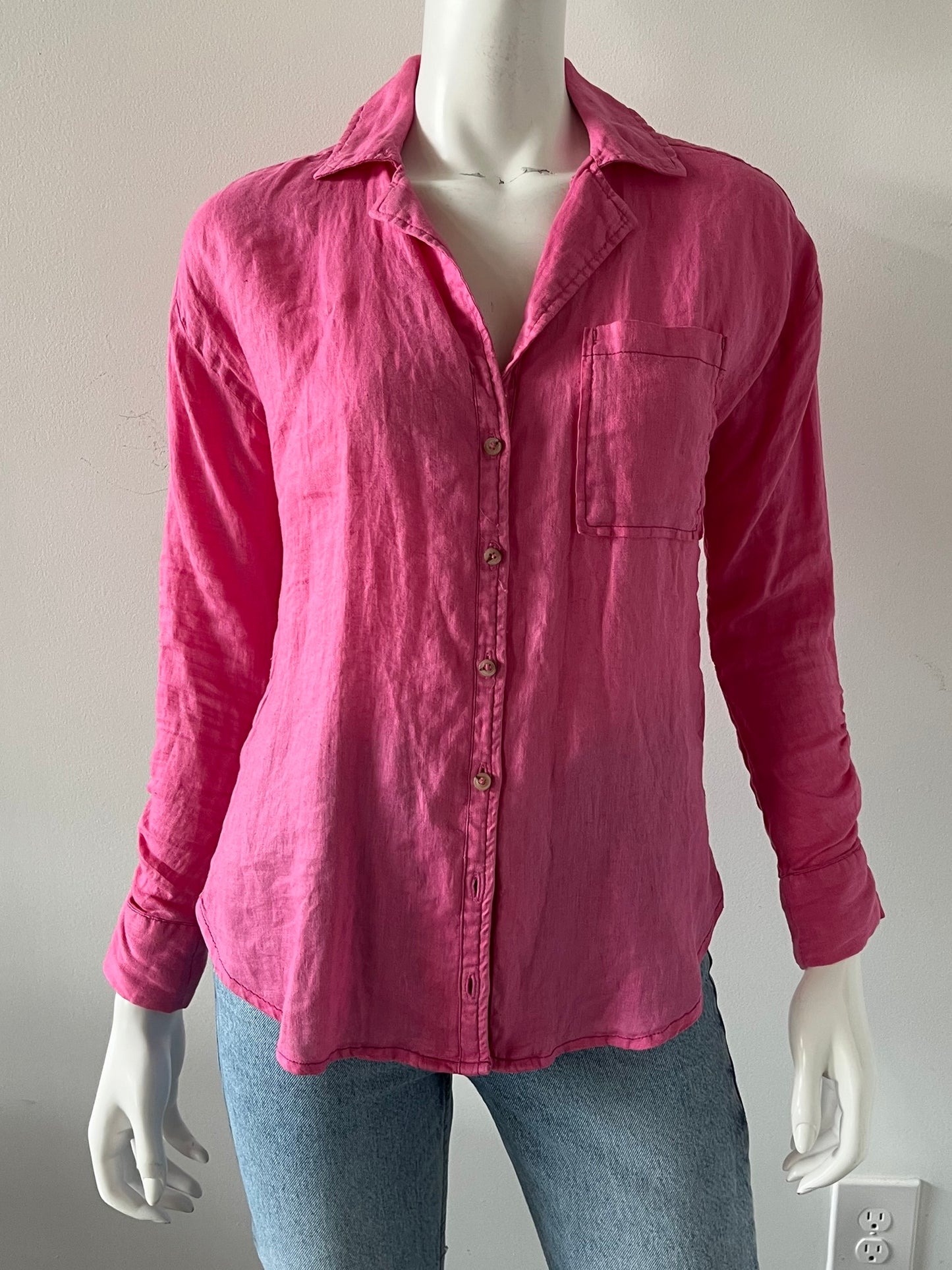Linen Button Down Shirt Size XS
