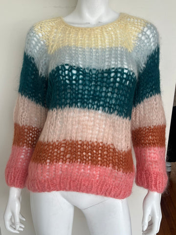 Knitted Color Block Sweater Size Small
