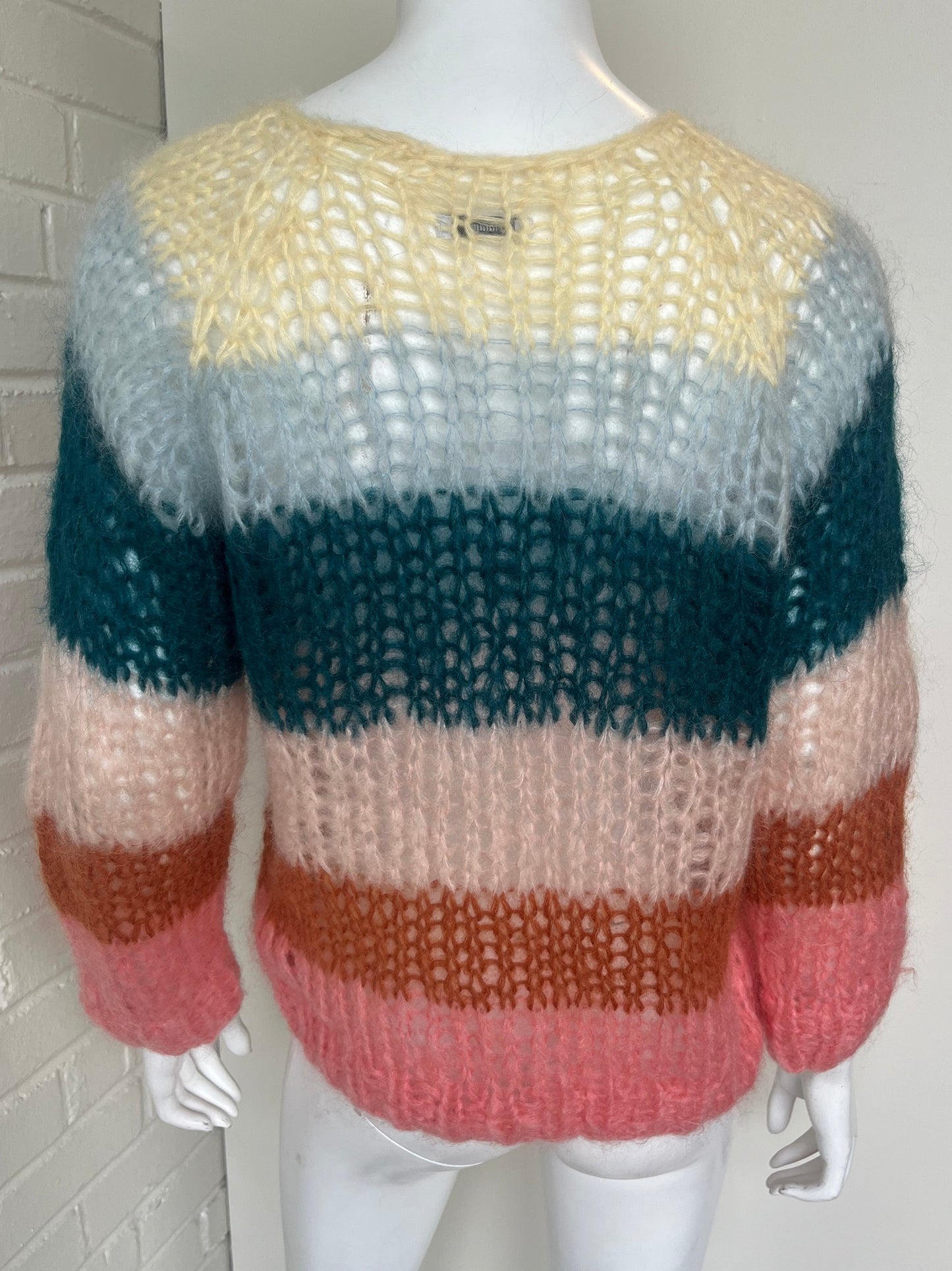 Knitted Color Block Sweater Size Small