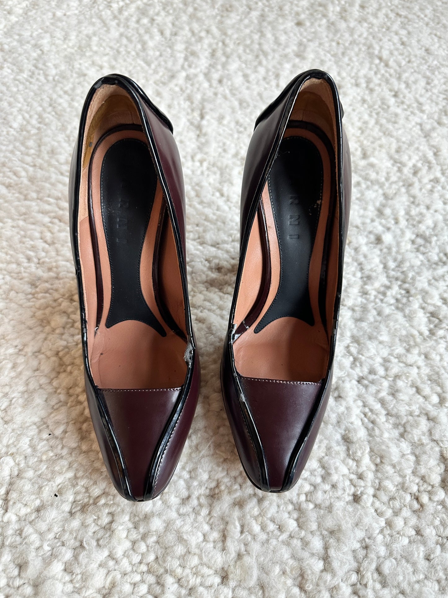 Two Tone Leather Pumps Size 37.5
