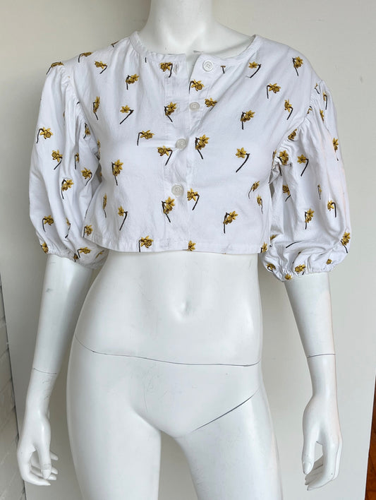 Bouquet Floral Crop Top Size 0