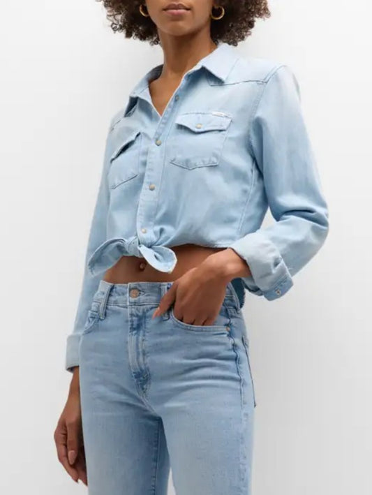 Knotted Exes Denim Shirt Size Small