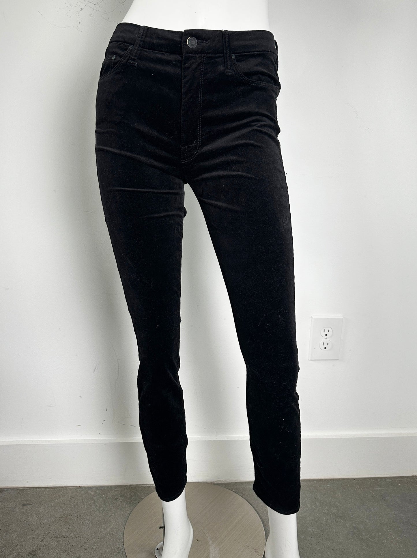 High Waisted Looker Ankle Velvet Pants Size 27
