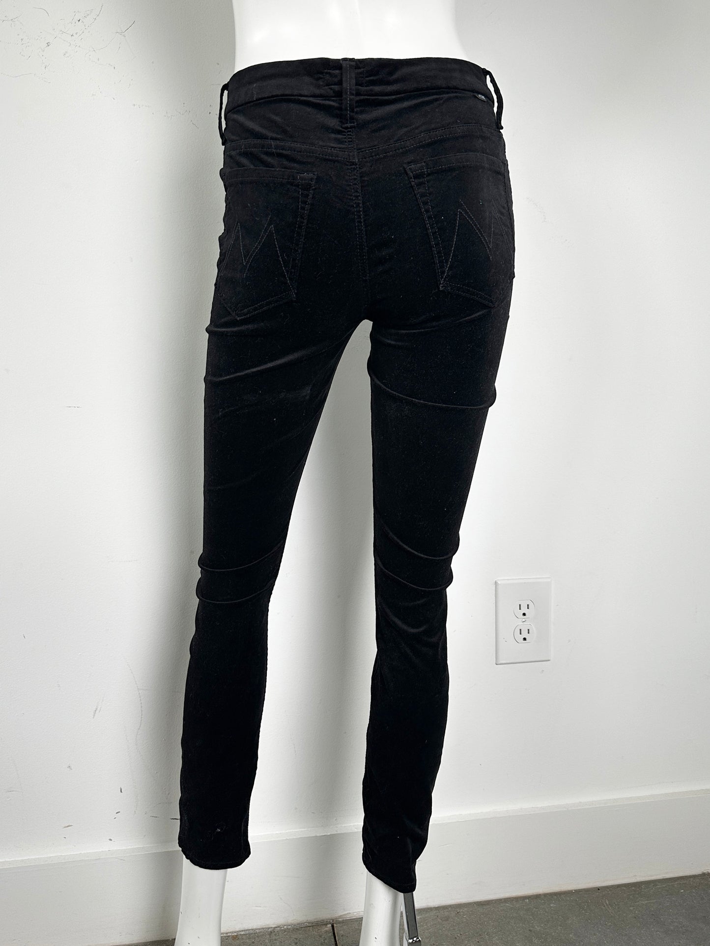 High Waisted Looker Ankle Velvet Pants Size 27