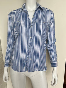 Raphael Classic Shirt Blue And White Stripe Size XS