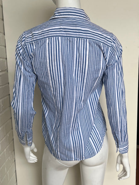 Raphael Classic Shirt Blue And White Stripe Size XS
