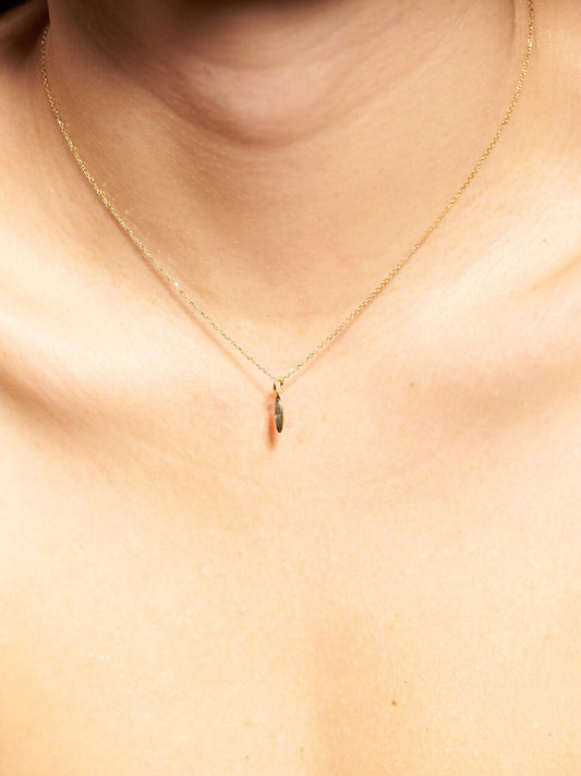 14kt Gold 18" Mini Ligne Charme Necklace