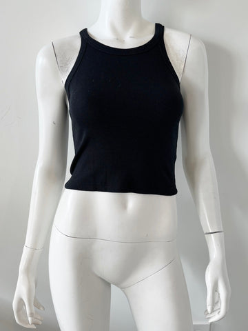 Ribbed Cropped Racerback Tank Size XS