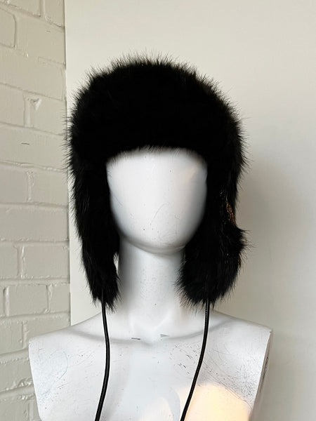 Faux Fur Ear Flap Hat Size Small/Medium NWT