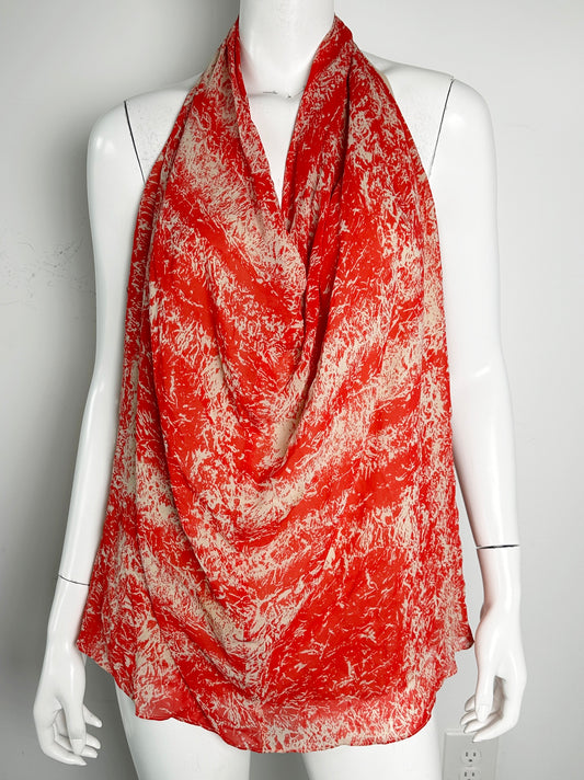Silk Printed Halter Top Size 4
