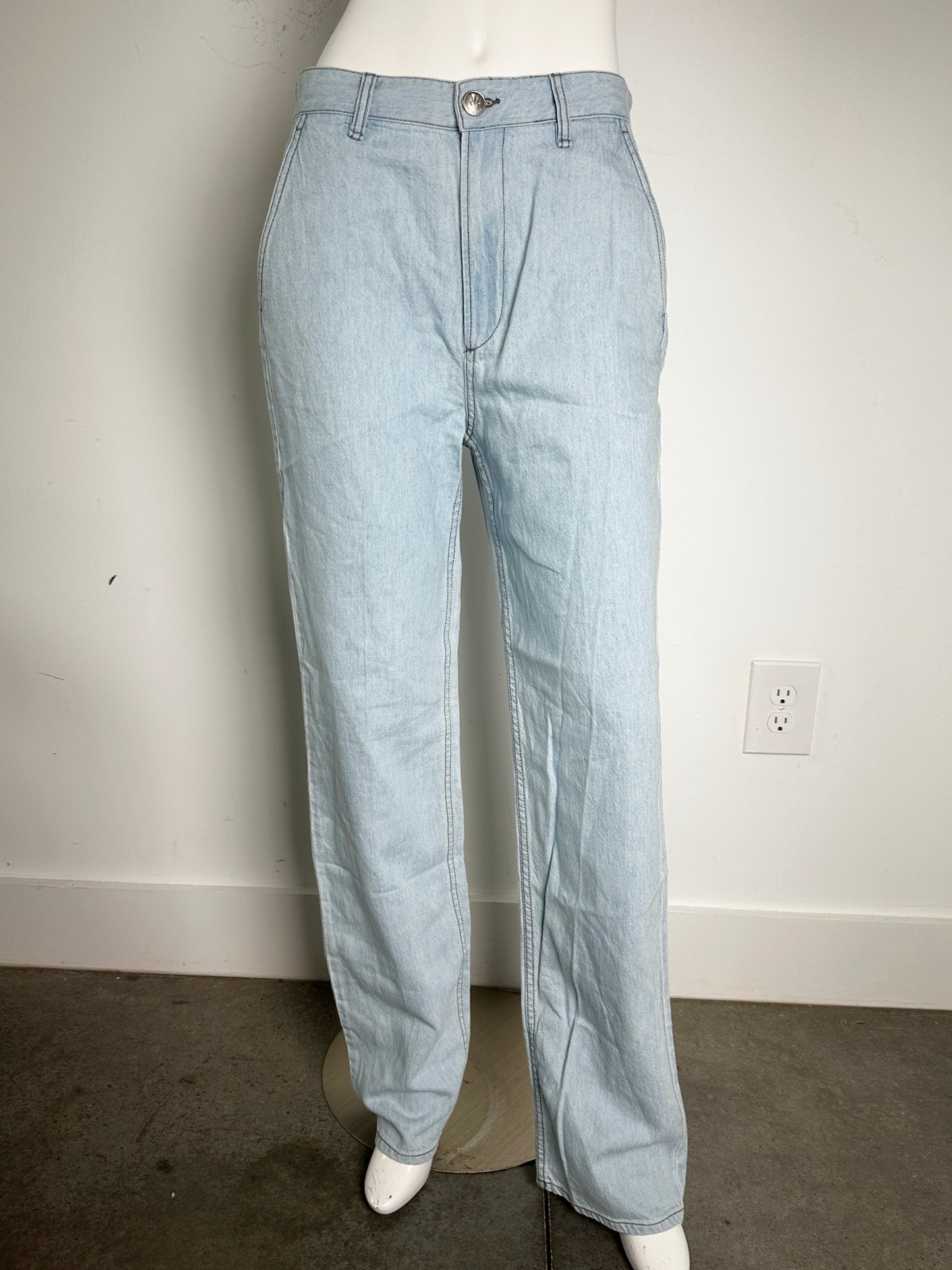 Alex Linen Straight Leg Jeans Size 28 NWT