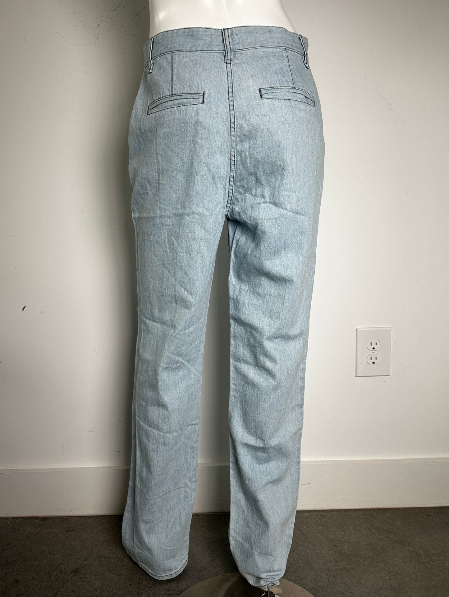 Alex Linen Straight Leg Jeans Size 28 NWT