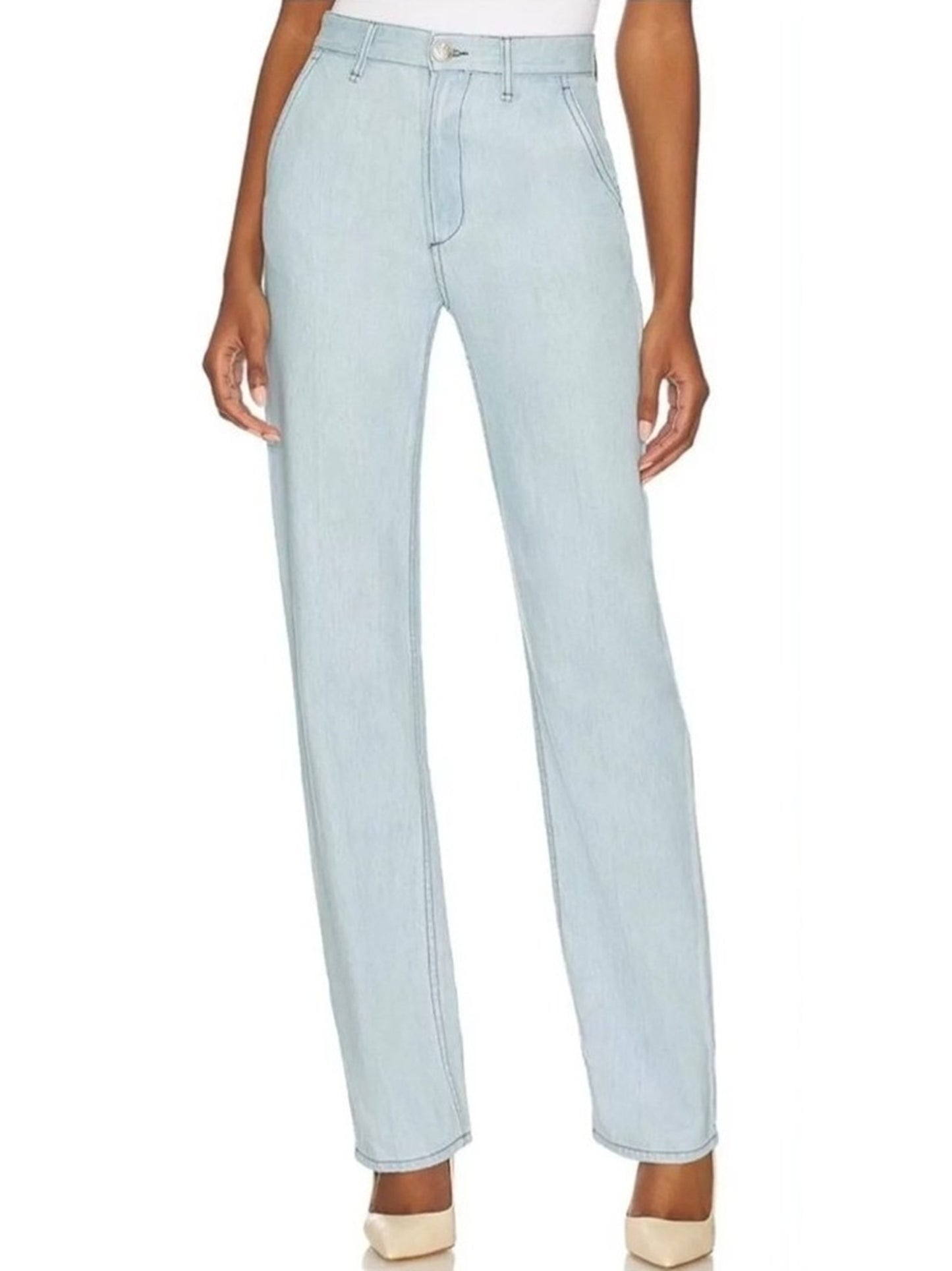Alex Linen Straight Leg Jeans Size 28 NWT