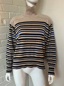 Ann Striped Turtleneck Sweater Size XS