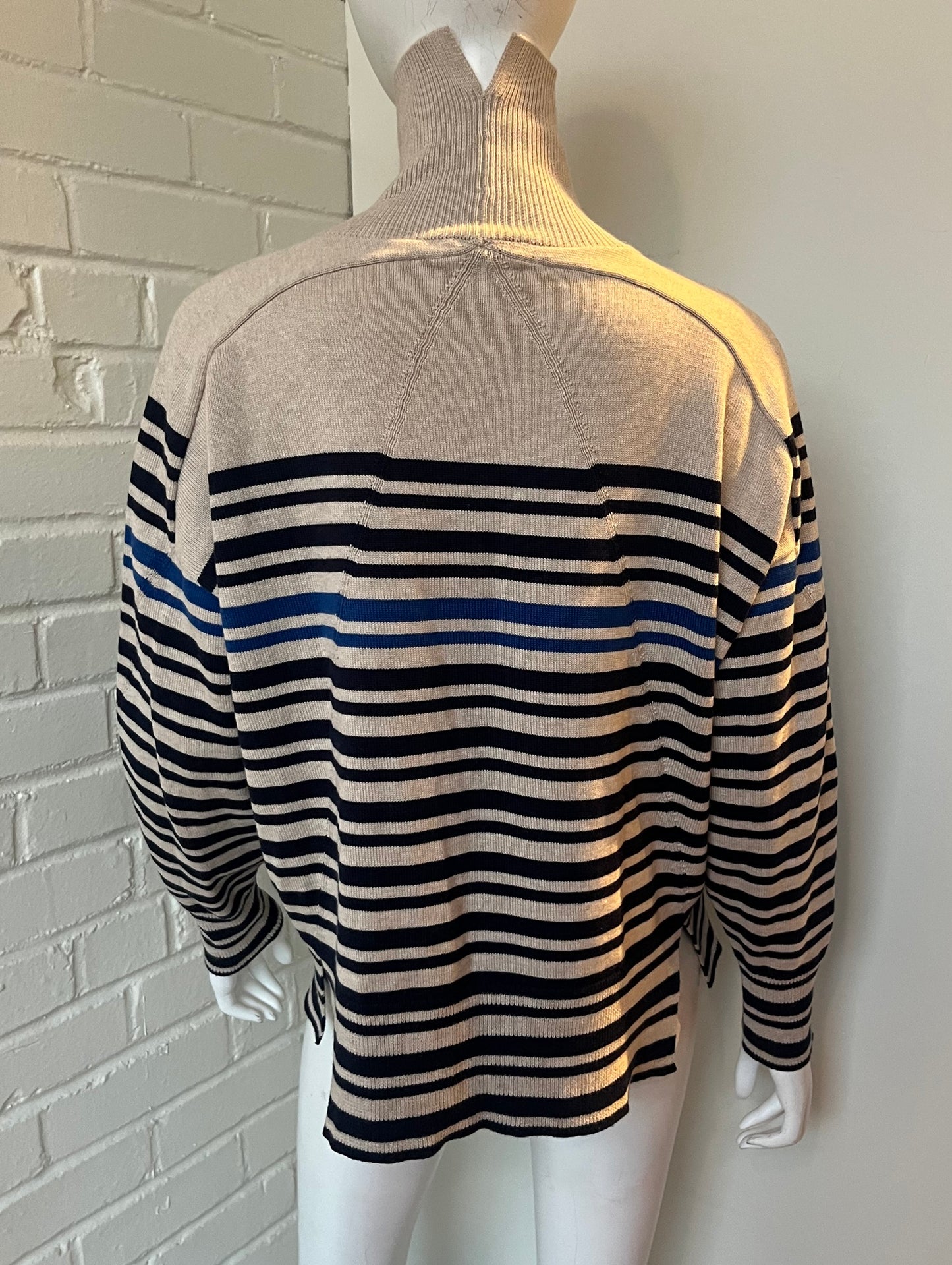 Ann Striped Turtleneck Sweater Size XS