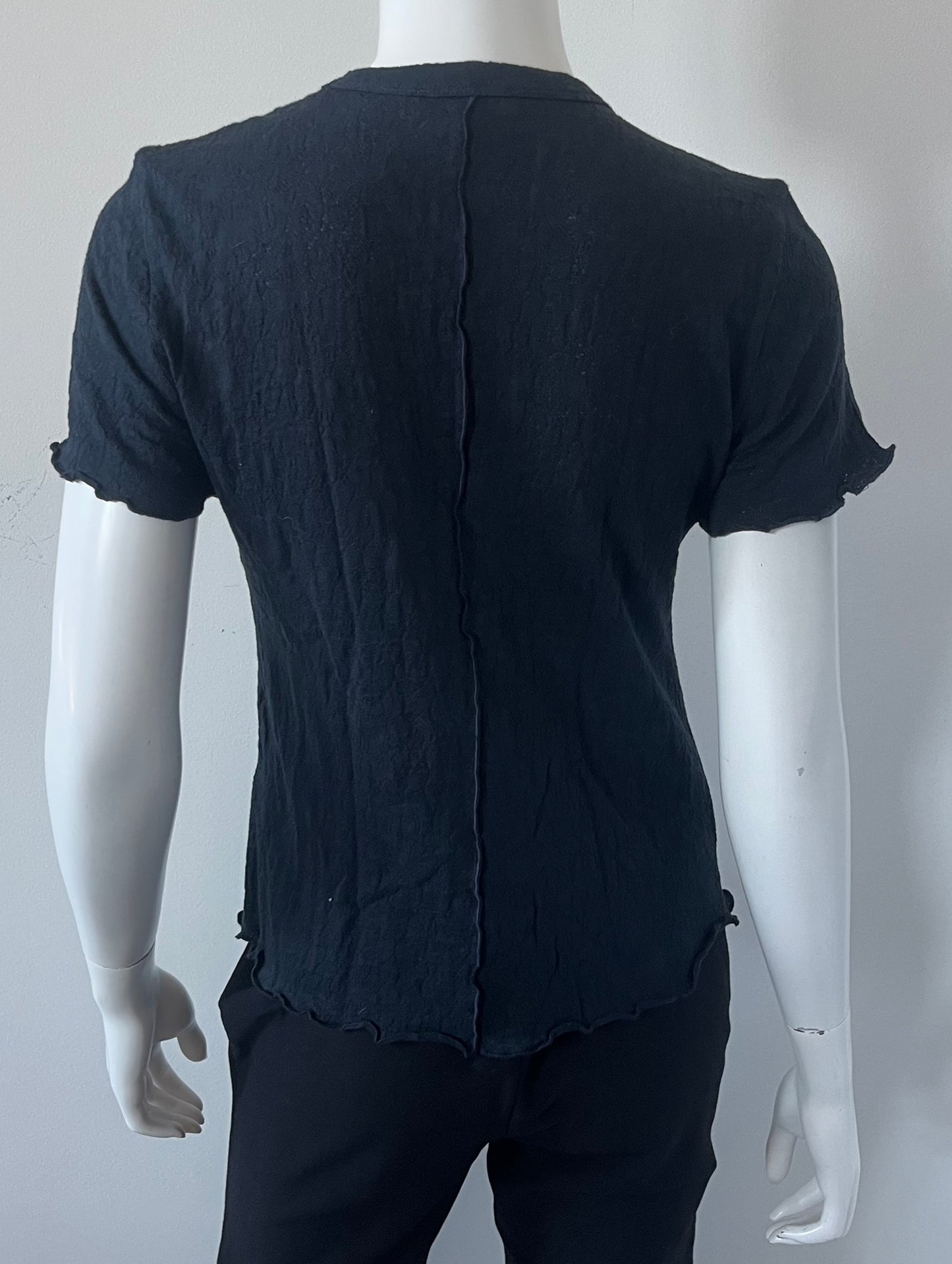 Gemma Jacquard Crew Neck Tee Size Large