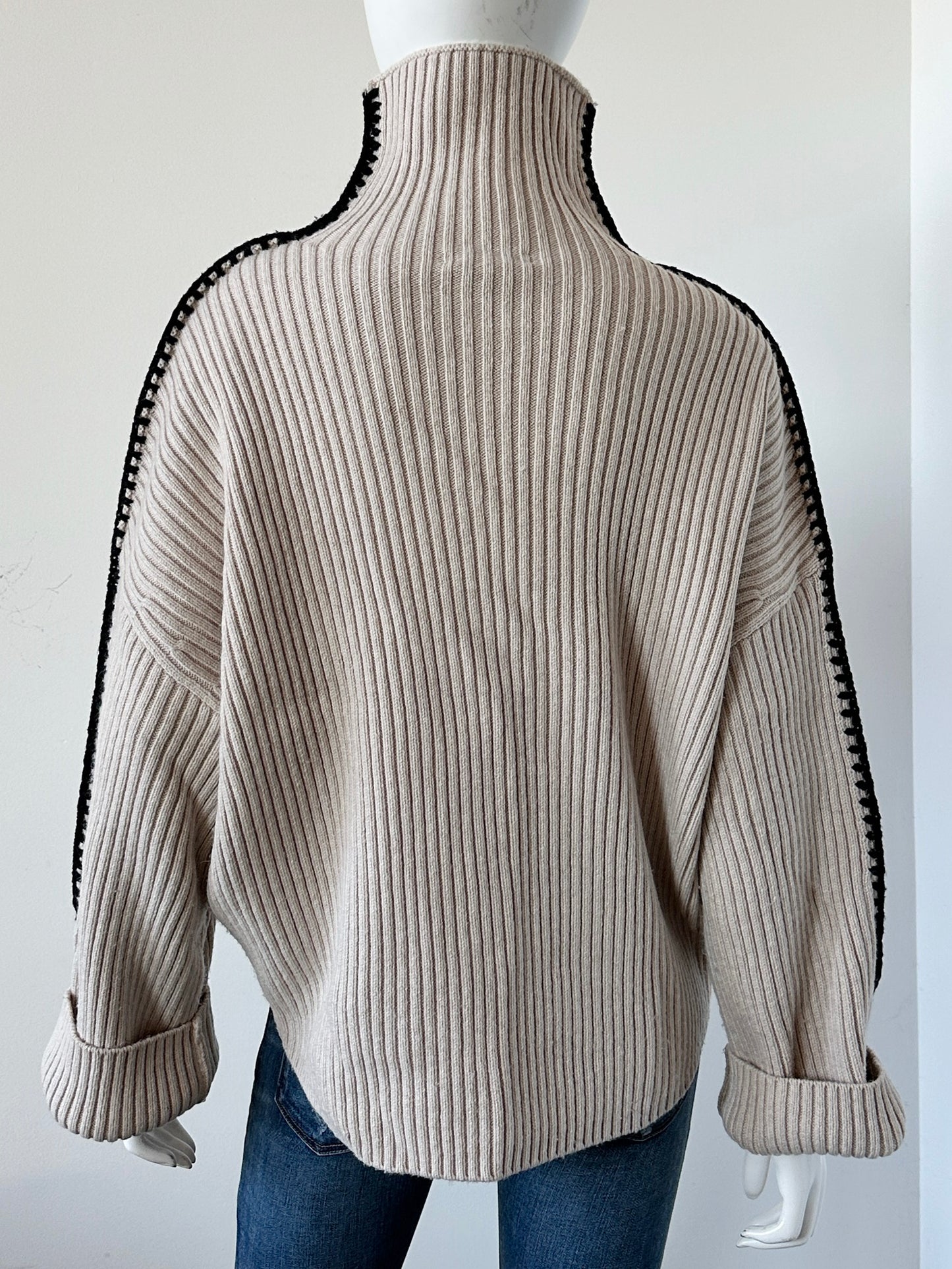 Ingrid Rib Turtleneck Sweater Size XS