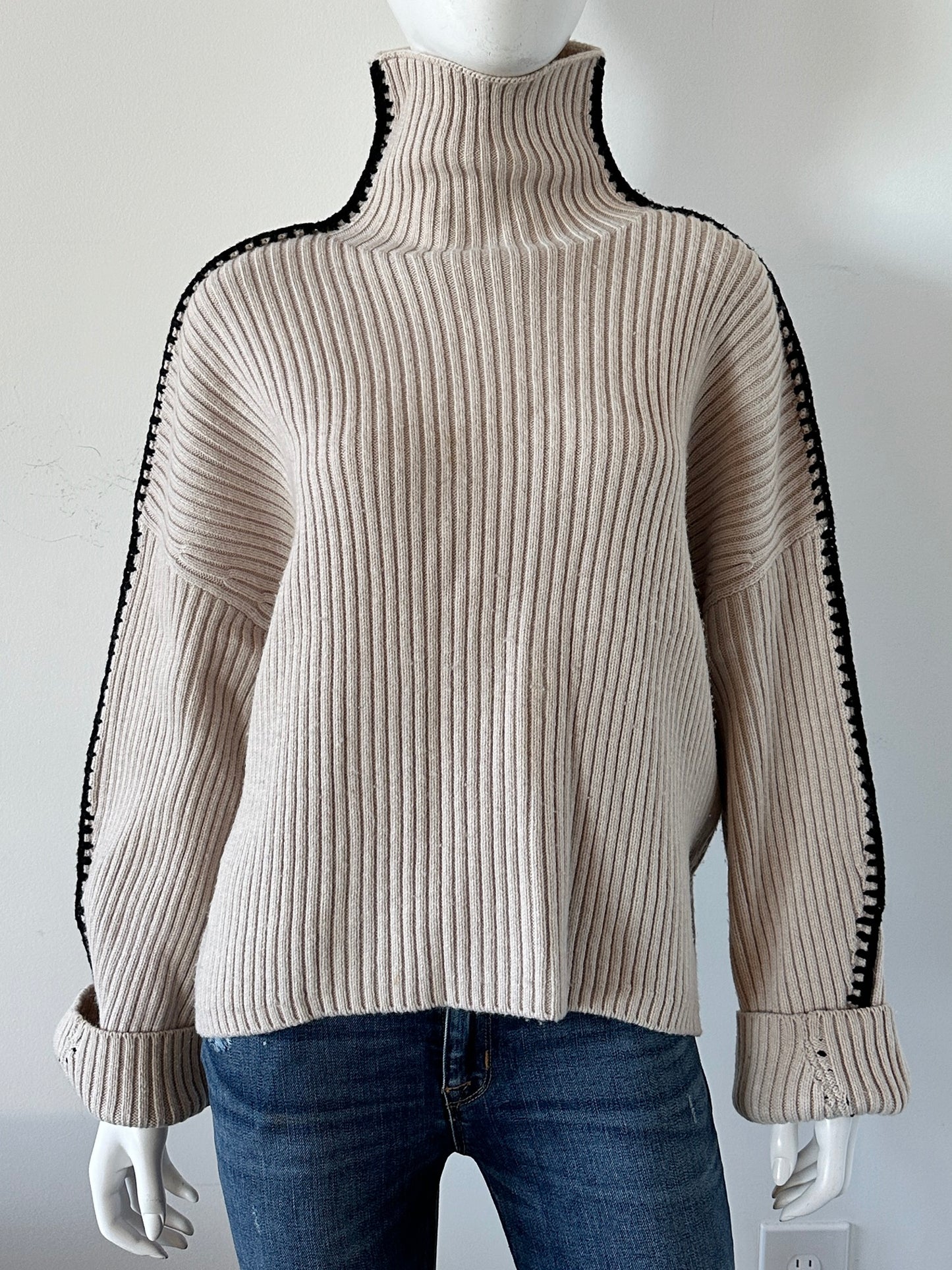 Ingrid Rib Turtleneck Sweater Size XS