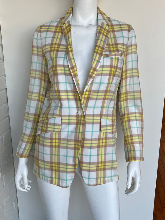 Margot Plaid Blazer Size 0