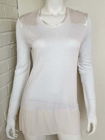 Riley Long Sleeve Silk Blend Top Size Small