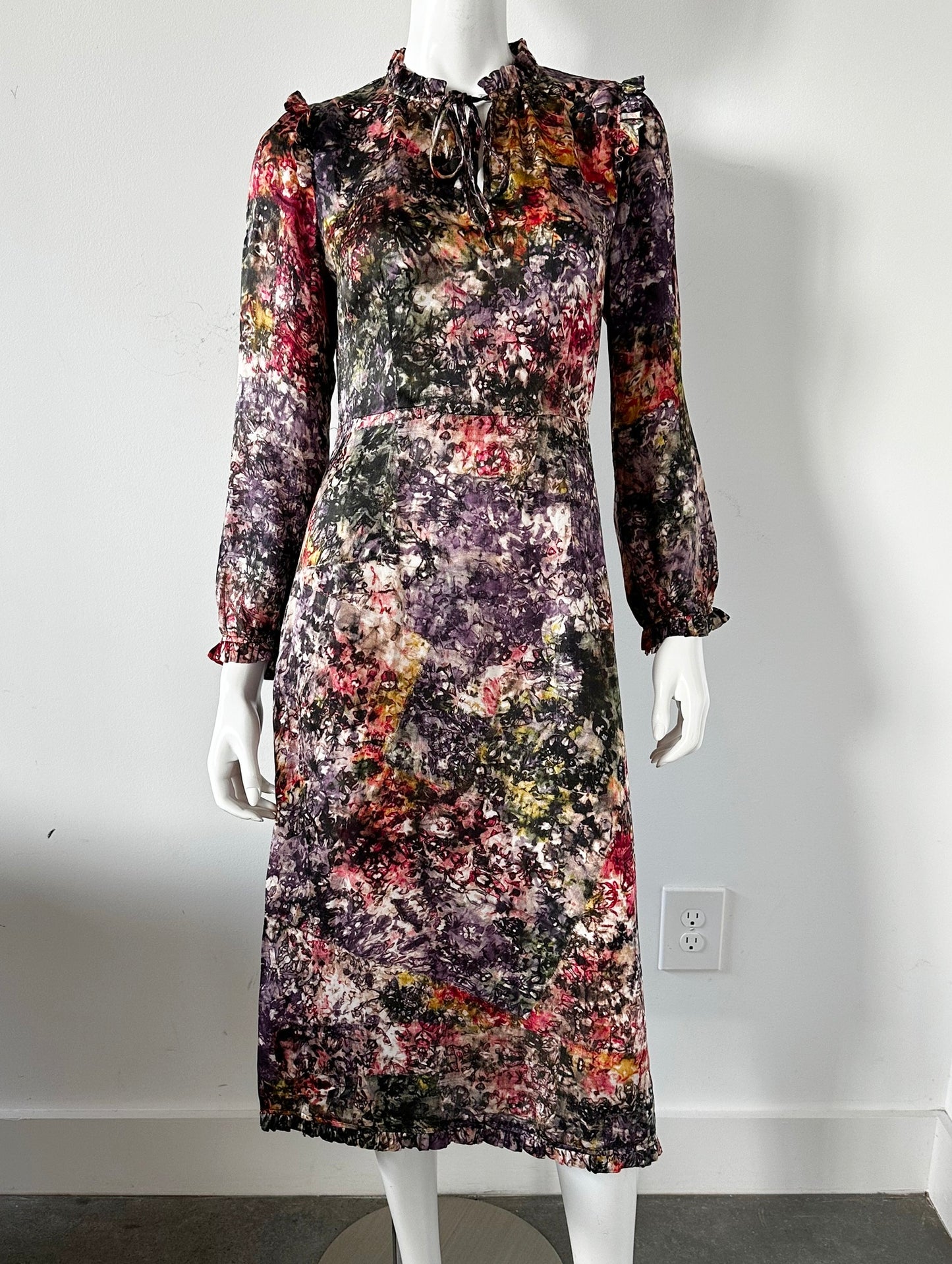Twila Silk Midi Dress Size 0