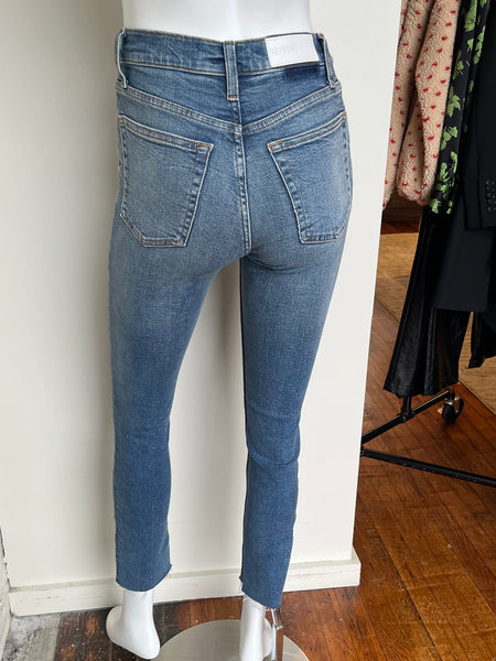 High Rise Ankle Crop Jeans Size 25