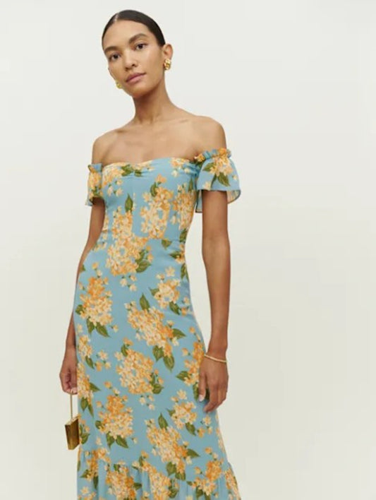 Butterfly Off the Shoulder Dress Size 8