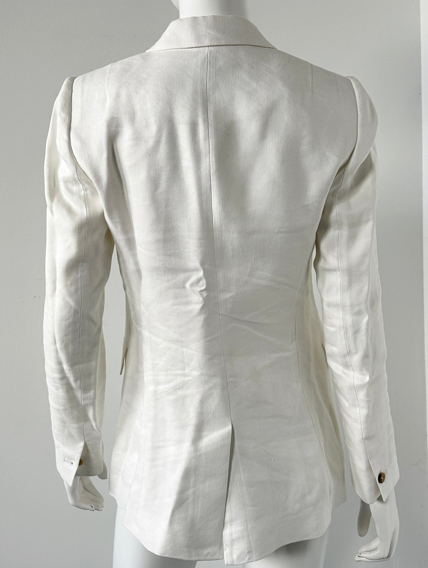 Lori Double Breasted Linen Blazer Size 6