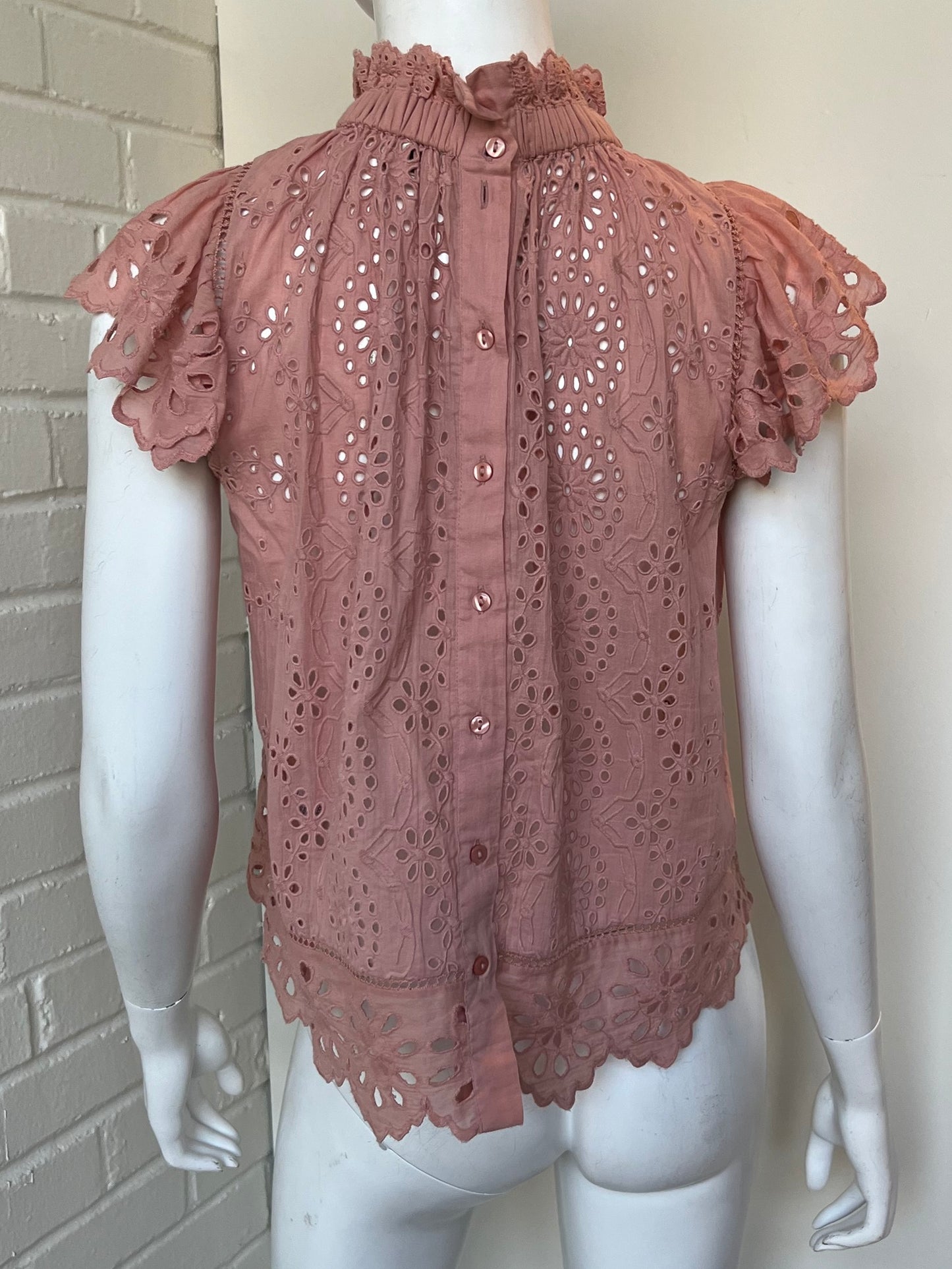 Eyelet Flutter Top Size 2