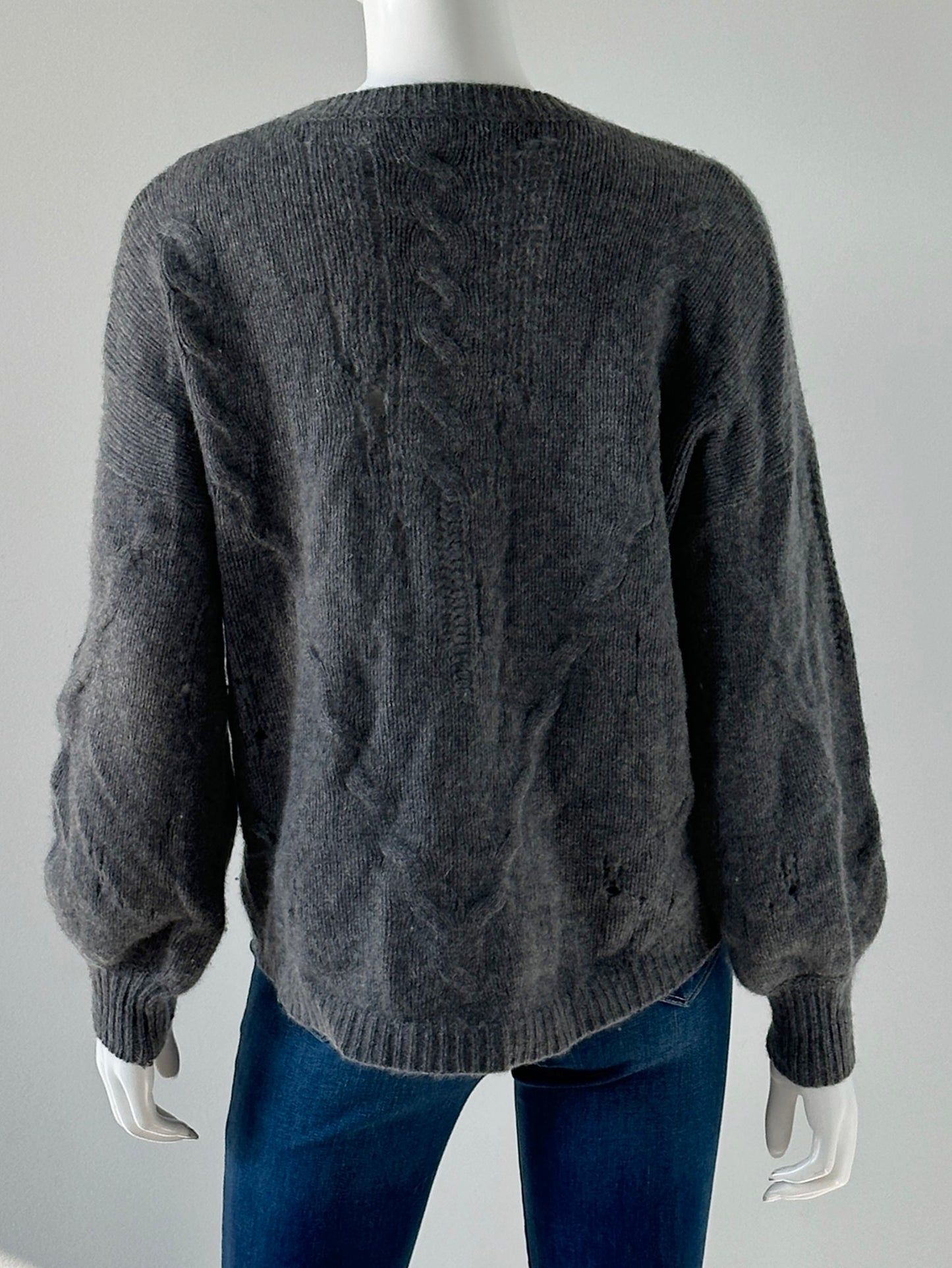 Cable Knit Cashmere Sweater Size Large