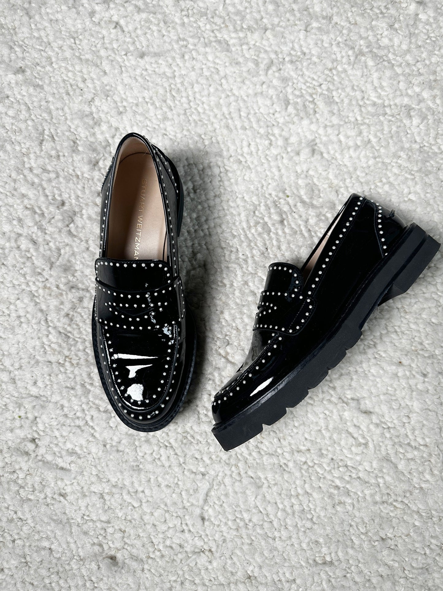 Parker Pearl Studded Loafers Size 38.5