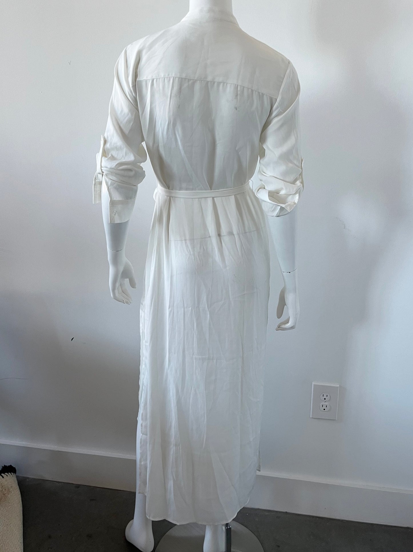 Silky Luxe Effortless Shirt Dress Size Small