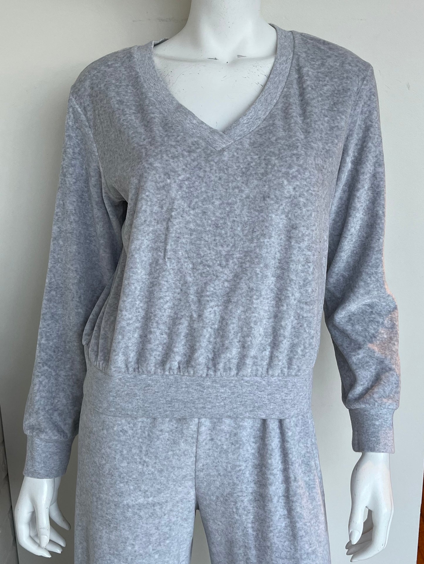 Vari V-Neck Velour Pullover Size XS