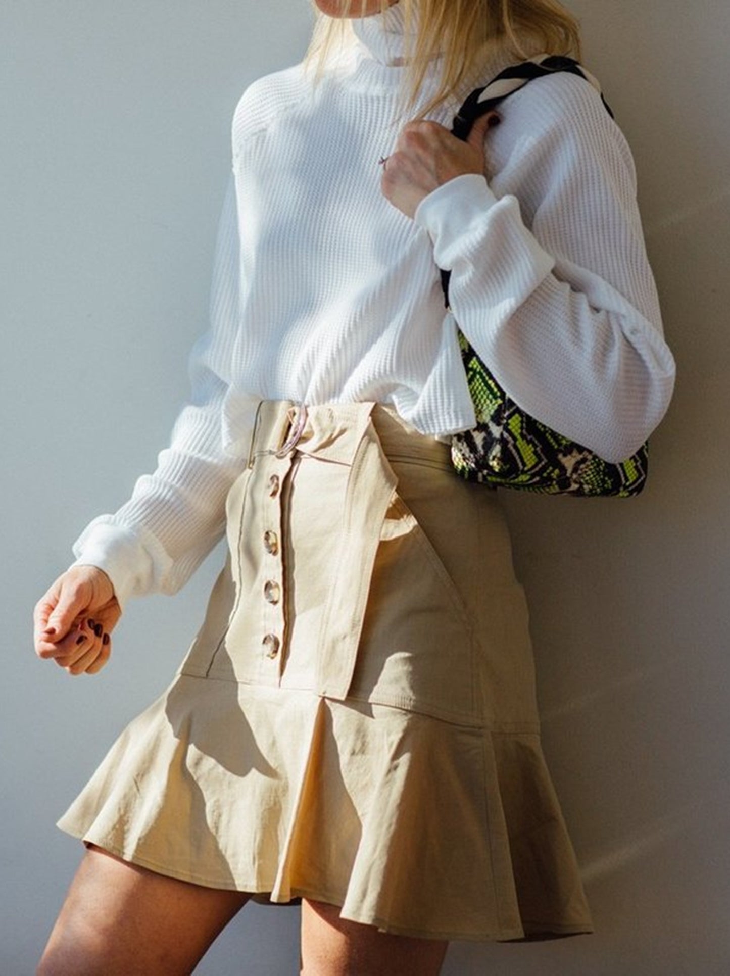 Stark Jumbo Waffle Turtleneck Size Small