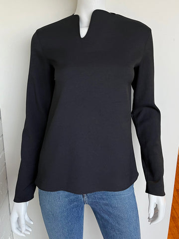 Squiggle Neck Long Sleeve Top Size 0