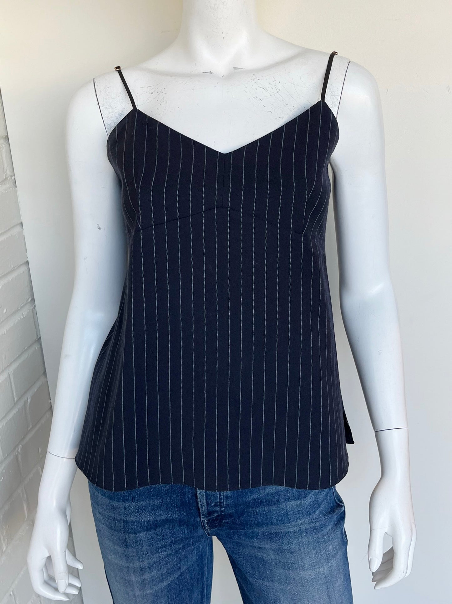 Delmont Wool Pinstripe Top Size Small