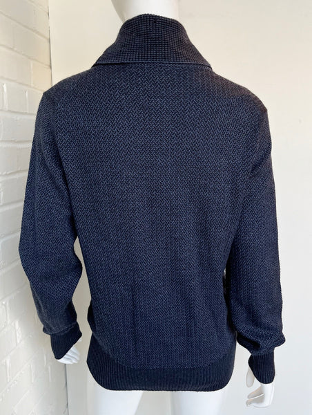 Herringbone Knit Cardigan Size 46/Medium