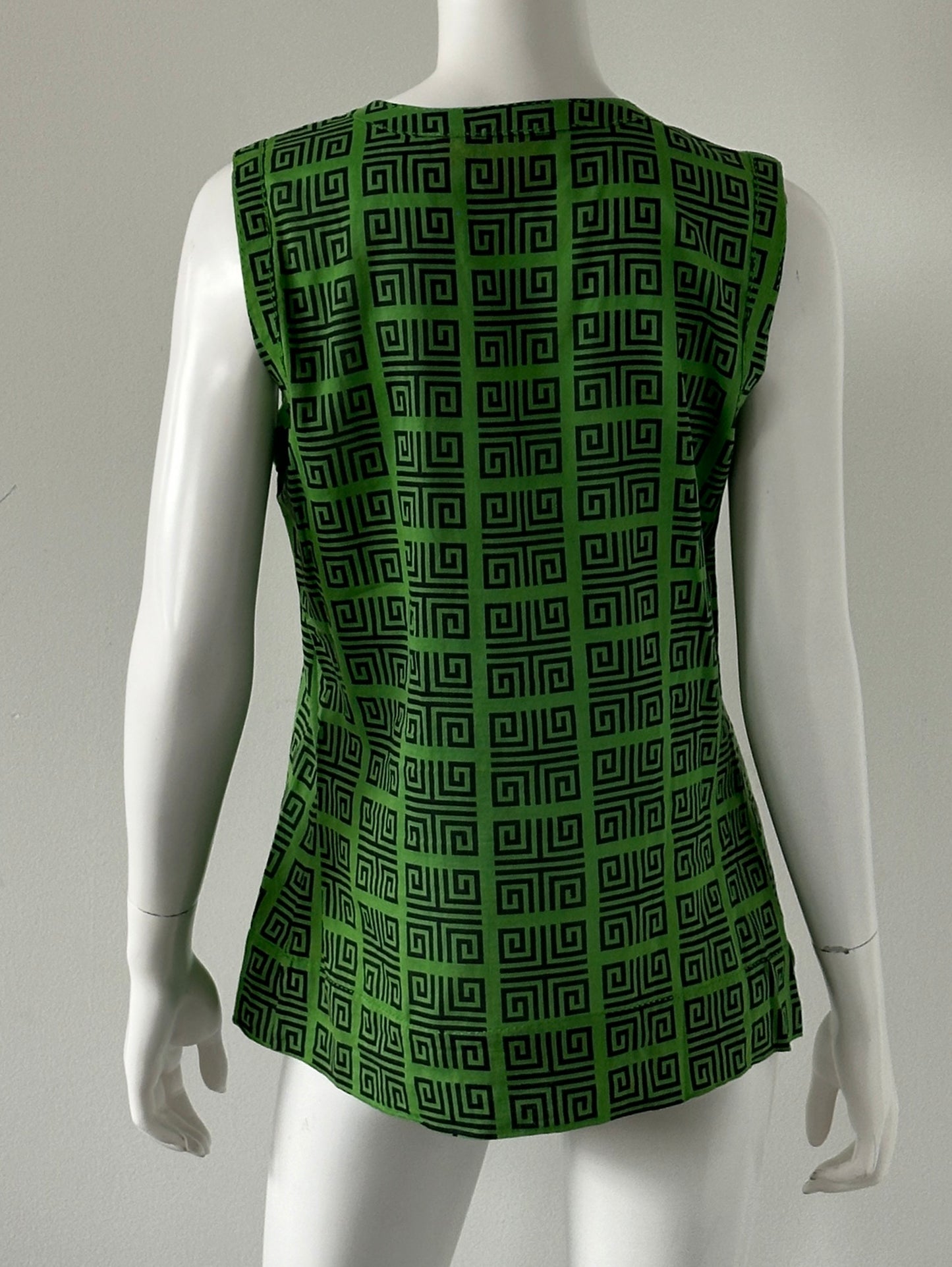 Geometric Sleeveless Blouse Size 10