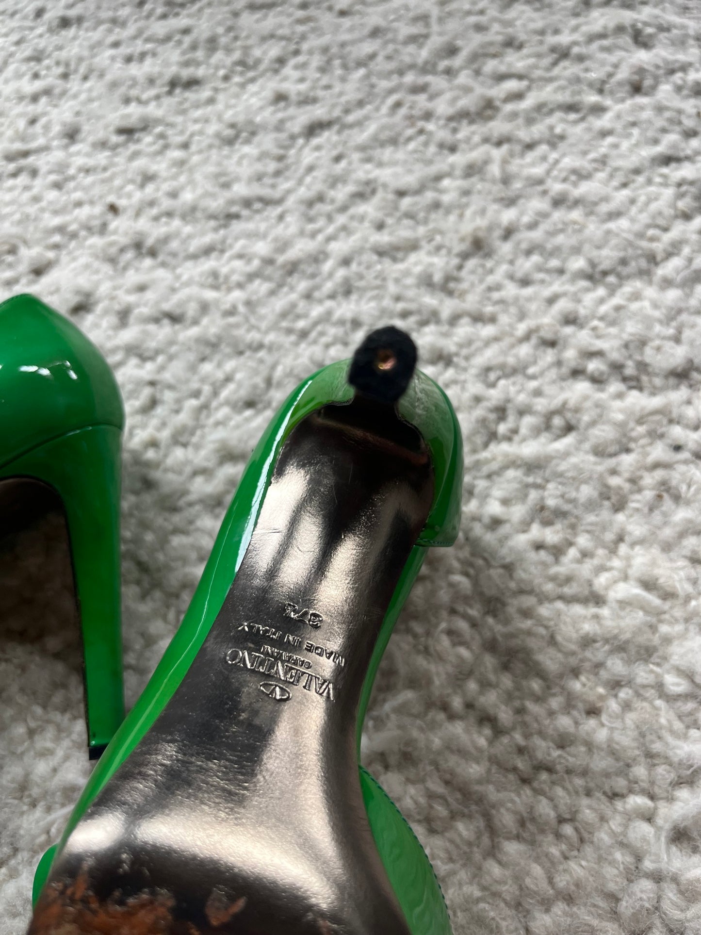 D'Orsay Patent Leather Bow Heels Size 37.5