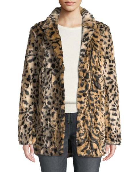 Juliana Animal Lux Faux Fur Jacket Size 2