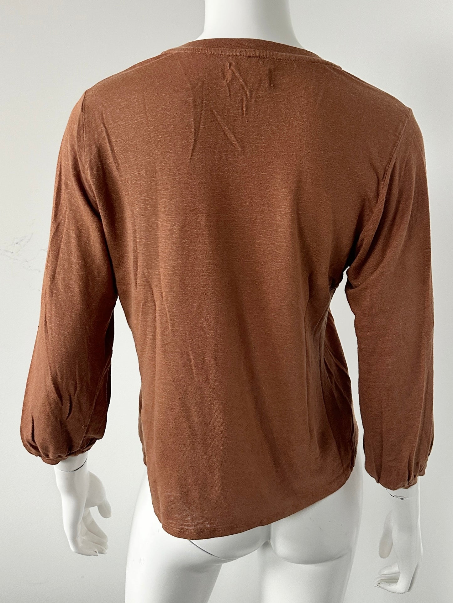 Crew Neck Puff Sleeve Top Size XS