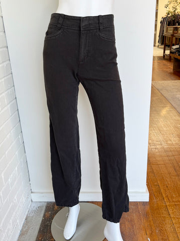 High Rise Cotton Twill Pant Size 0