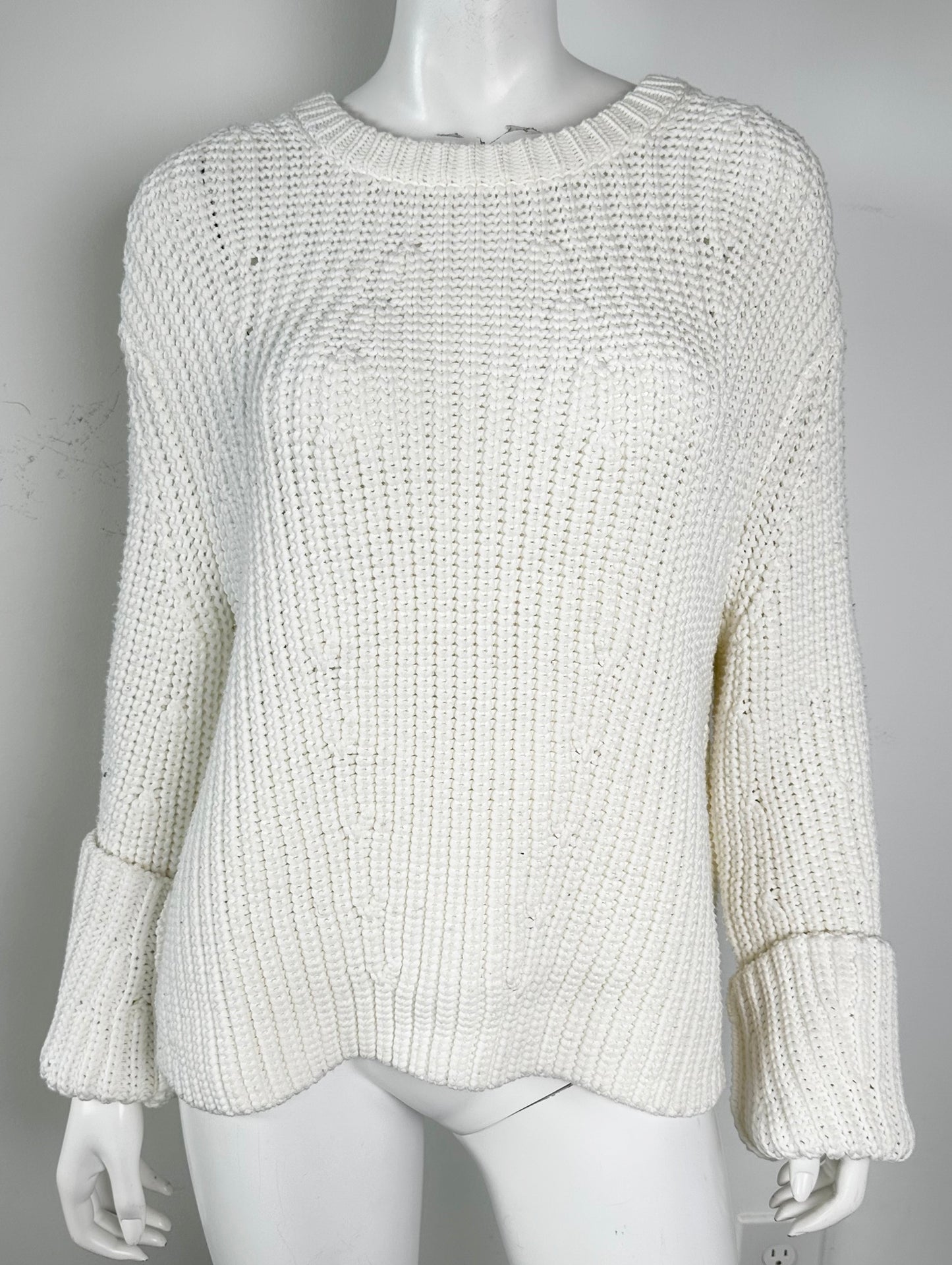 Cotton Chunky Knit Sweater Size Large
