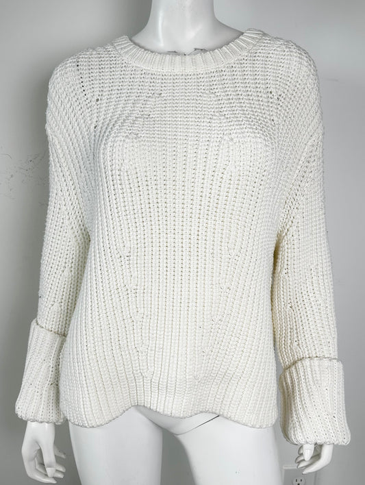 Cotton Chunky Knit Sweater Size Large