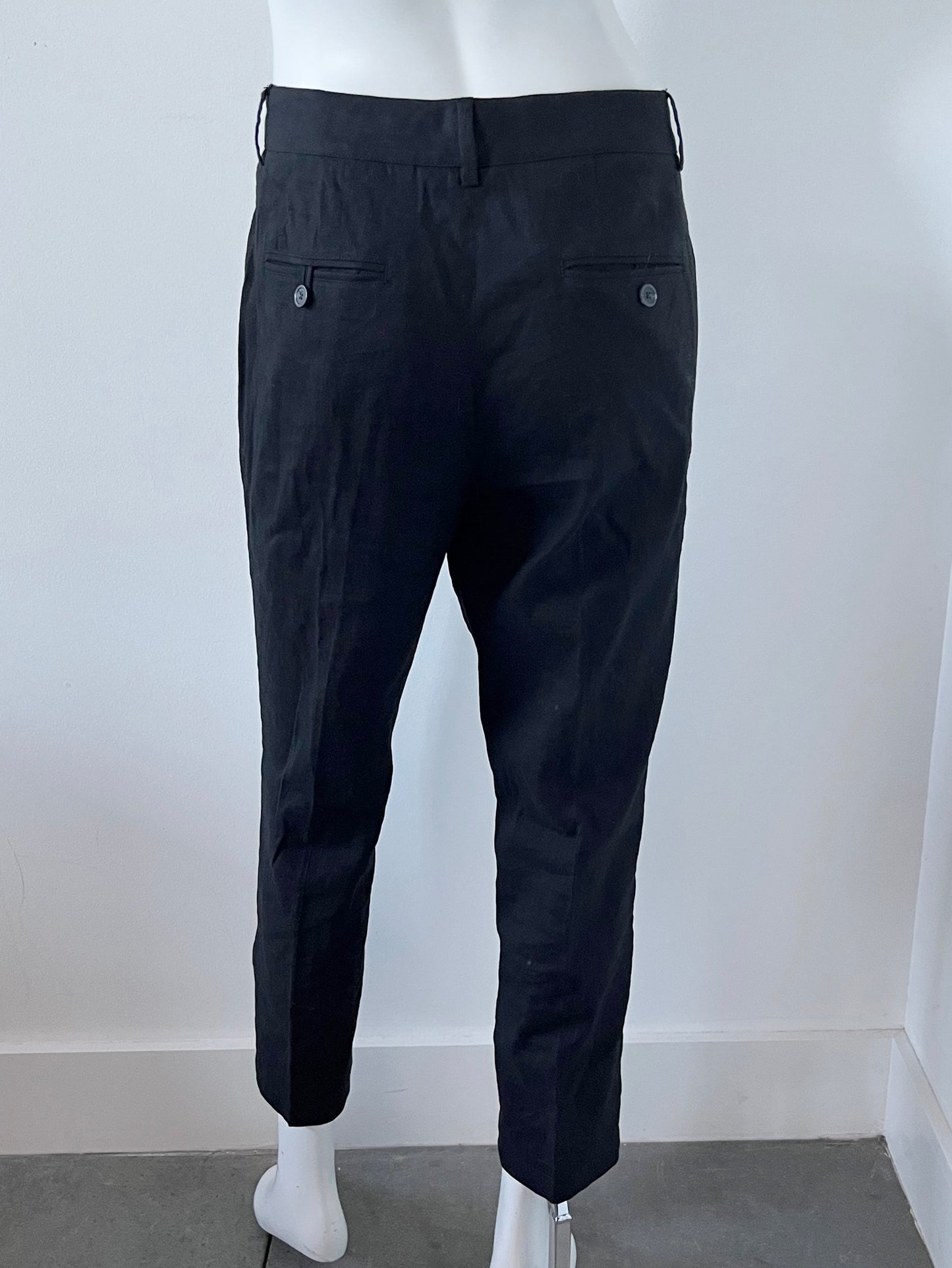 Linen Mid Rise Straight Leg Jeans Size 10